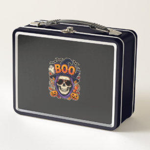 Halloween Boo Totenkopf Sonnenbrille Vektor Metall Brotdose