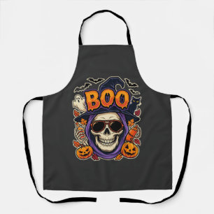 Halloween Boo Totenkopf Sonnenbrille Vektor Schürze