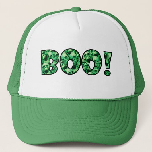 Halloween Boo! Truckerkappe (Vorderseite)