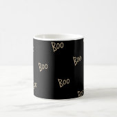 Halloween Boo-Typografie-Muster Kaffeetasse (Mittel)