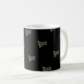 Halloween boo typography pattern kaffeetasse (VorderseiteRechts)
