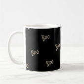 Halloween boo typography pattern kaffeetasse (Links)