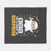 Halloween Boo Überraschungselement Geist Design_1 Fleecedecke (Vorderseite (Horizontal))