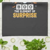 Halloween Boo Überraschungselement Geist Design_1 Geschirrtuch (Gefaltet)