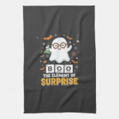 Halloween Boo Überraschungselement Geist Design_1 Geschirrtuch (Vertikal)