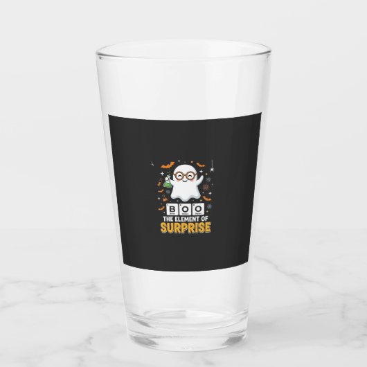 Halloween Boo Überraschungselement Geist Design_1 Glas (Vorderseite)