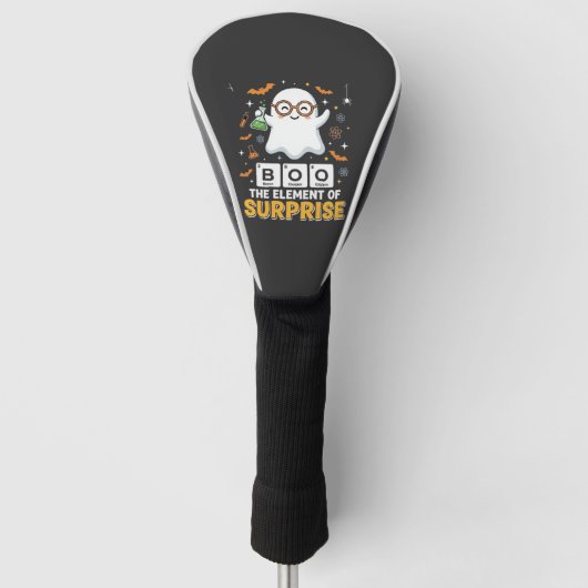 Halloween Boo Überraschungselement Geist Design_1 Golf Headcover (Vorderseite)