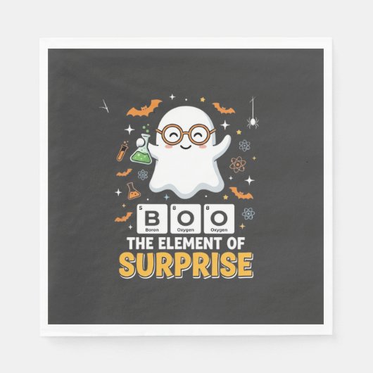 Halloween Boo Überraschungselement Geist Design_1 Serviette (Vorderseite)
