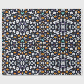 HALLOWEEN BOO UND PUMPKIN SEAMLESS PATTER GESCHENKPAPIER (Flach)