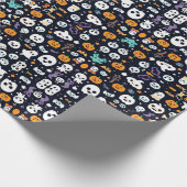 HALLOWEEN BOO UND PUMPKIN SEAMLESS PATTER GESCHENKPAPIER (Ecke)