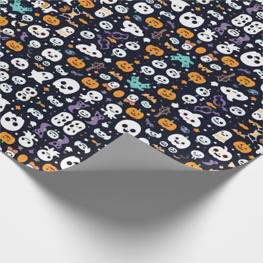 HALLOWEEN BOO UND PUMPKIN SEAMLESS PATTER GESCHENKPAPIER (Ecke)