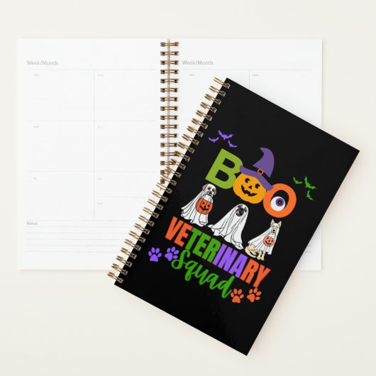 Halloween Boo Veterinary Squad Coworker Matching Planer (Anzeige)