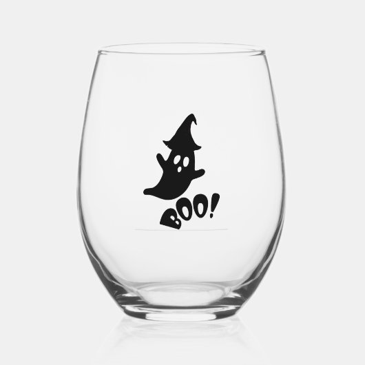 Halloween boo                 weinglas ohne stiel (Vorderseite)