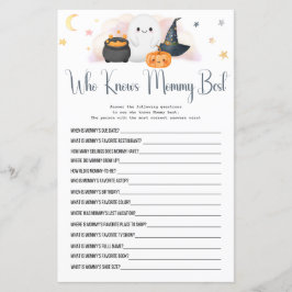 Halloween Boo Wer Mama am besten Duschspiel kennt