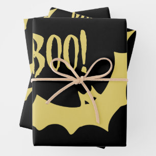 Halloween BOO Wrapping Paper von Adiela Akoo Geschenkpapier Set