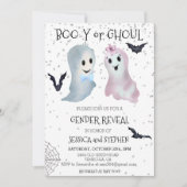 Halloween Boo-y und Ghoul Gender Reveal Ghosts Einladung (Vorderseite)