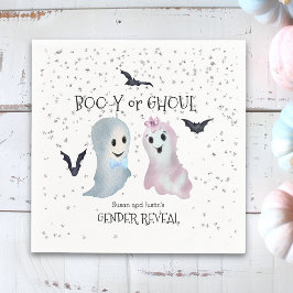 Halloween Boo-y und Ghoul Gender Reveal Ghosts Serviette