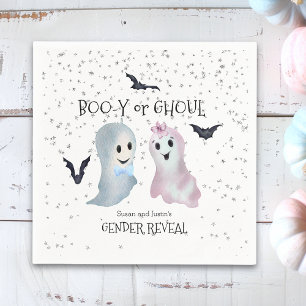 Halloween Boo-y und Ghoul Gender Reveal Ghosts Serviette