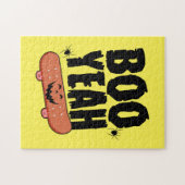 Halloween Boo Yeah Skateboard Birthday Puzzle (Horizontal)