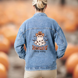 Halloween Boohaw Retro Western Ghost Spooky Jeansjacke