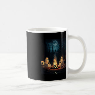 Halloween Book Reading Ghost Forest Camping Vintag Kaffeetasse