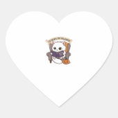 Halloween Bookish Spookily Cozy and Cleverly Lite Herz-Aufkleber (Vorderseite)