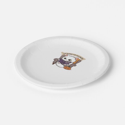 Halloween Bookish  Spookily Cozy and Cleverly Lite Pappteller (Schrägansicht)