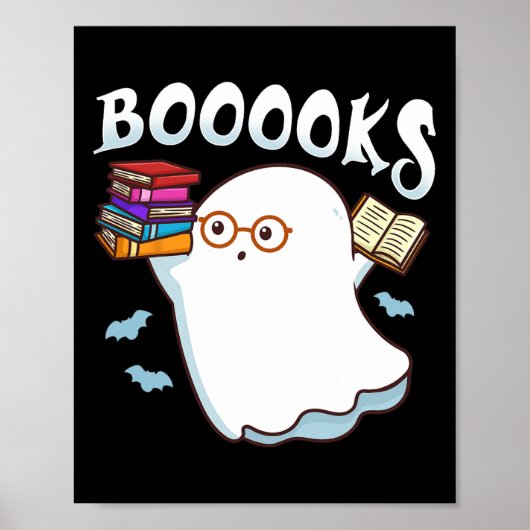 Halloween Books Librarian English Teacher Reader R Poster (Vorne)
