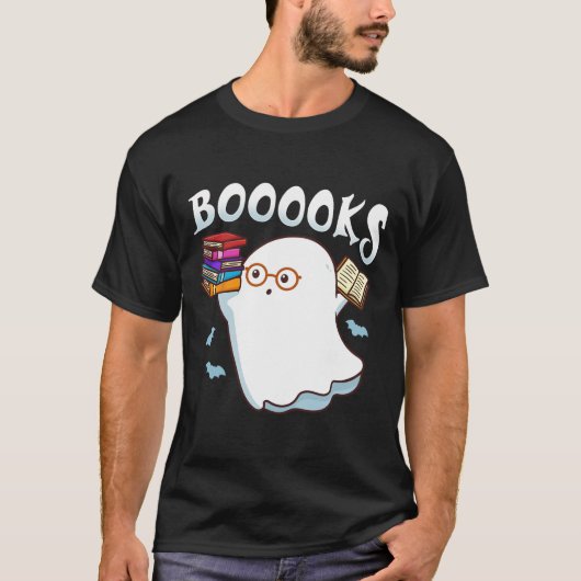 Halloween Books Librarian English Teacher Reader R T-Shirt (Vorderseite)
