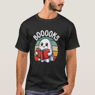 Halloween Boooks Niedlich Ghost Reading Books Libr T-Shirt