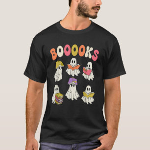 Halloween Boooks Niedlich Ghost Reading Books Libr T-Shirt