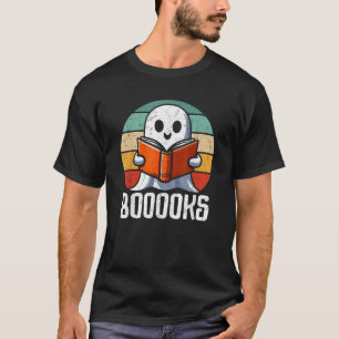 Halloween Boooks Niedlich Ghost Reading Books Libr T-Shirt