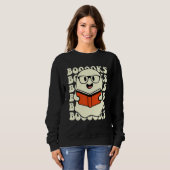 Halloween Booooks Cute Ghost Boo Reading Books Adu Sweatshirt (Vorne ganz)