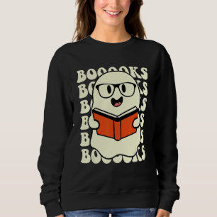 Halloween Booooks Süßer Geist Boo Lesebücher Erwac Sweatshirt