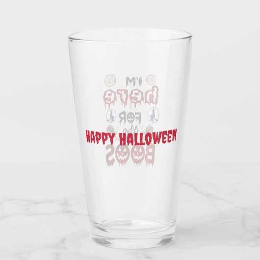 Halloween Boos Glas (Rückseite)