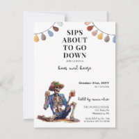 Halloween Boos und Booze Party Skelett