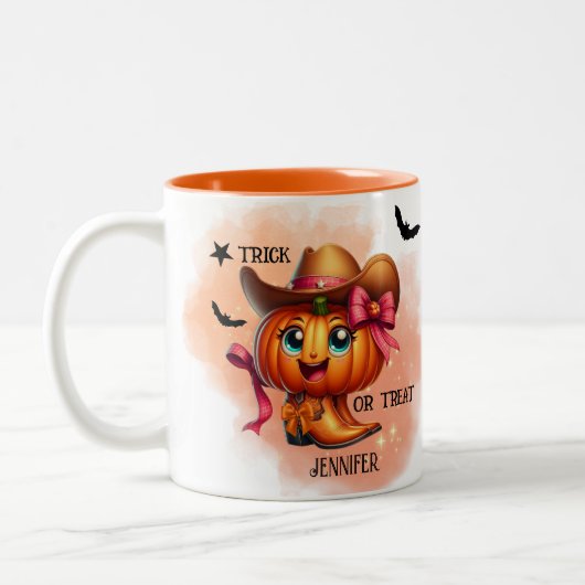 HALLOWEEN BOOT PUMPING ZWEIFARBIGE TASSE (Links)