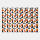 Halloween Bootboote Katzenkürbis und Mond Zeichnen Geschenkpapier Set (Vorderseite 3)