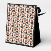 Halloween Bootboote Katzenkürbis und Mond Zeichnen Geschenkschachtel (Rückseite)