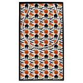 Halloween Bootboote Katzenkürbis und Mond Zeichnen Kleine Geschenktüte (Rückseite)