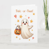 Halloween Bootiful Girl Trick oder Treat Niedlich  Karte (Vorderseite)