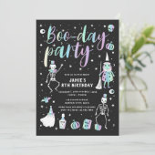 Halloween-Bootstag-Party Einladung (Stehend Vorderseite)