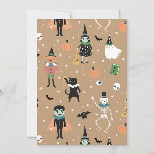 Halloween-Bootstag-Party Einladung (Rückseite)