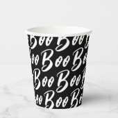 Halloween-Boottextmuster Pappbecher (Vorderseite)