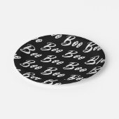 Halloween-Boottextmuster Pappteller (Schrägansicht)