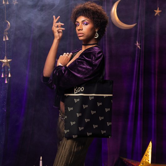 Halloween-Boottypografie Tasche
