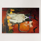 Halloween Border Collie Dog Puzzle (Horizontal)