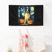 Halloween Border Collie Herbst Kürbis Banner (Insitu)