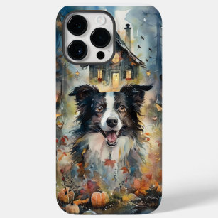 Halloween Border Collie mit Pumpkins Beängstigend Case-Mate iPhone 14 Pro Max Hülle