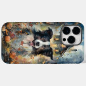 Halloween Border Collie mit Pumpkins Beängstigend Case-Mate iPhone Hülle (Rückseite (Horizontal))
